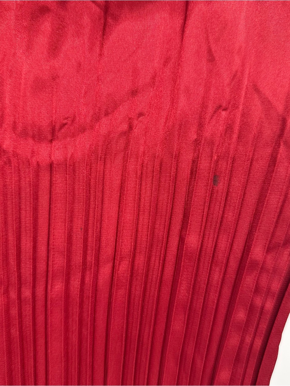 Serenade Red Pleated Button Front Blouse Bell Sleeve Y2K Size Large - Picture 10 of 10
